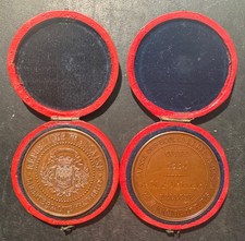2 médailles cu " Caisses des écoles  PARIS V - Récompenses  1883-1884 " DESAIDE
