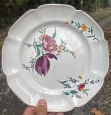 Luneville Assiette Faïence XVIII-XIXeme à Identifier Vaisselle Réparation Agrafe