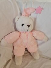 Doudou Ours Bonnet De Nuit Siplec De LECLERC VINTAGE ANCIEN MODELE TBE 35 Cm