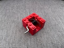 Lego Ref bb0067 Red String Reel Winch w/Metal Handle (Red Drum) 360 364 910 580