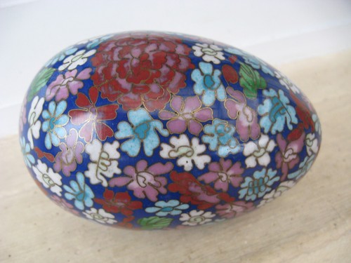 Gros oeuf cloisonnes - gros, décor