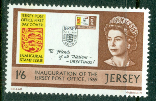 Jersey 1969 inaugural stamp - ,