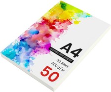 50 feuilles de papier aquarelle gouache et acrylique robuste et sans acide 300 g