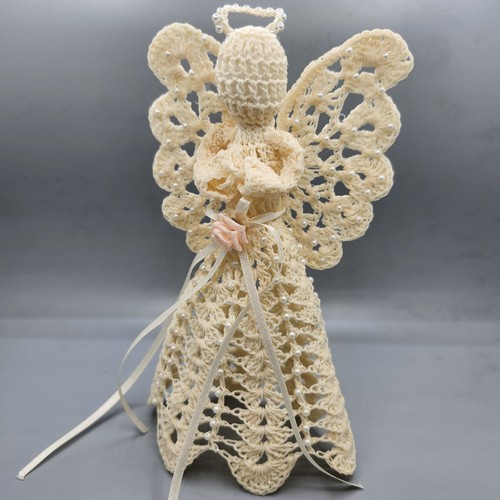 Handmade crochet angel beaded - angel,