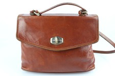 VINTAGE Sac Bandoulière Cuir Cognac Bon état