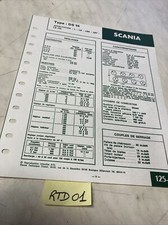 Fiche technique moteur diesel Scania type DS14 ( L LB LBS LBT LS140 ) édition 73