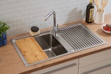 Acier Inox Évier Encastré Évier de Cuisine Évier 86 X 50 CM respekta Chicago