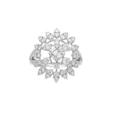 Bague Cluster En Diamants Pave