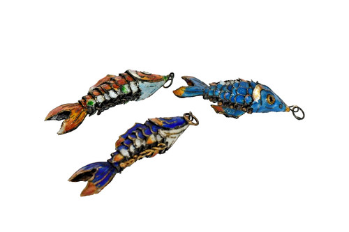 Poisson articulé métal - en,
