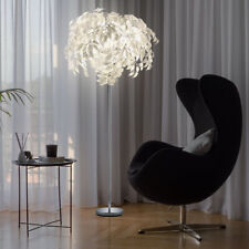 Lampadaire Feuilles Lampe Design Fleurs Blanc Chrome 3x E14 H 180 CM