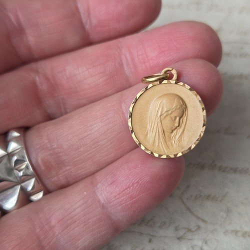 Pendentif médaille plaqué - plaqué, or