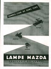 Publicité ancienne lampe Mazda 1951 issue de magazine