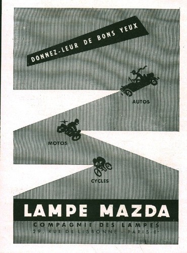 Publicité ancienne lampe