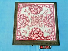 ancien dessous de plat musical décor d'oiseaux 