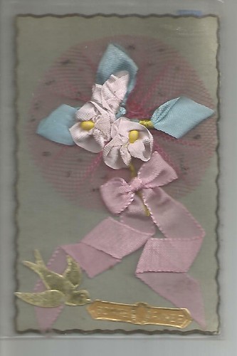 Carte brodee embroidered card - carte,