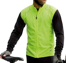 Gilet De Cyclisme Respirant Bikewear Vert Néon Lime Veste Coupe-Vent Bodywarmer