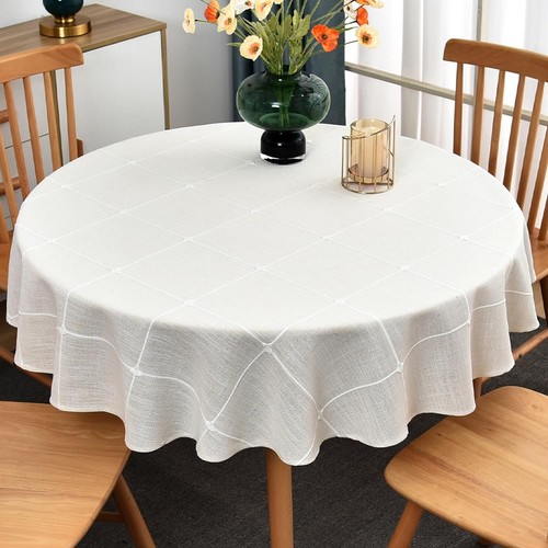 Nappe ronde blanche - blanche, cm