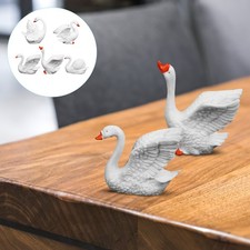  5 Pcs Cygne Decoration Figurine Figurines Petits Animaux Décoration