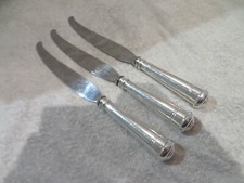 Superbe 3 couteaux de table métal argenté st richelieu Boulenger 23,7cm