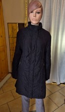 Manteau long femme noir taille