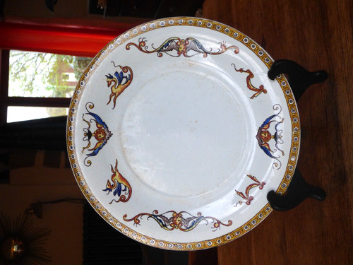 Grand plat faience gien - en,