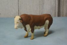 2 Vintage 1995 Schleich Germany Hereford Bull Figure Toy Brown White