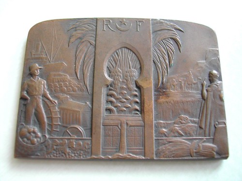 Plaque exposition coloniale - plaque,