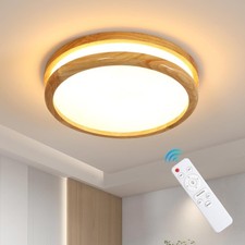 Plafonnier led bois 24w - plafonnier,