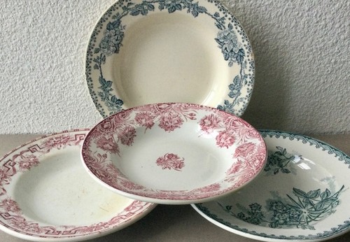 Assiettes creuses terre de - terre,
