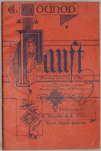 Charles gounod faust livret - gounod,