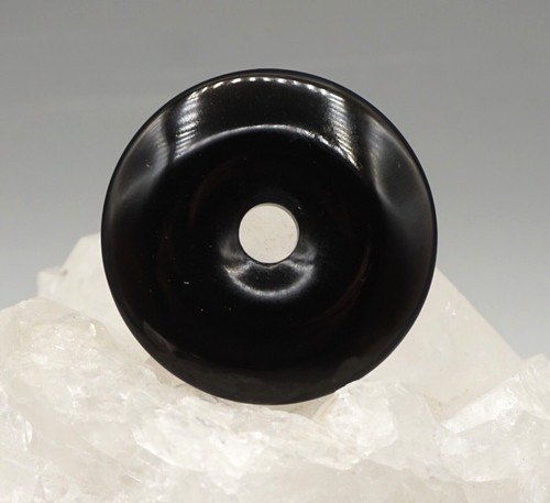 Pendentif donut obsidienne - pendentif,