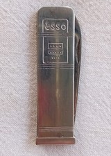 Ancien CANIF publicitaire Huile & Pompe à Essence ESSO garage automobile STATION