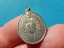 MEDAILLE ARGENT  SACRE COEUR DE JESUS MM ALACOQUE APPARITION