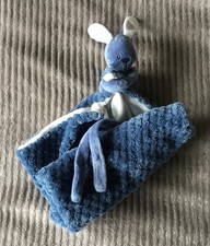 Doudou Couverture Lapin bleu
