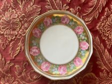 Soucoupe porcelaine , décoir fleurs ,déjeuner Bernardeau B& Cie Limoges Ø 18.7