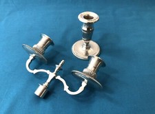 bougeoir / flambeau LOUIS XVI chandelier amovible en bronze argenté XVIII 18eme