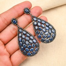 Diamant Pavé & Saphir Bleu