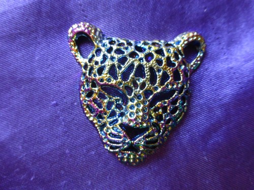Pendentif panthère laiton - pendentif,