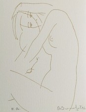 Alain BONNEFOIT - "Nu" - Lithographie originale signée, 1996 - (3)