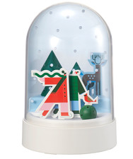 Lampe de table IKEA STRALA décoration de Noël, dôme à piles nuit enneigée