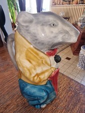 Ancien Pichet Barbotine Rat Au