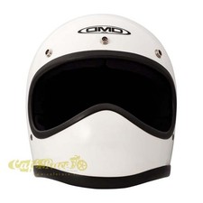 Casque Intégral Vintage Blanc DMD RACER TG. S Cafe Racer Off Road Scrambler