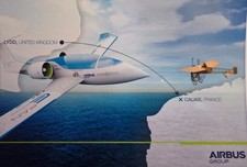 Collector carte postale traversée Manche par avion électrique  Efan AIRBUS 2025