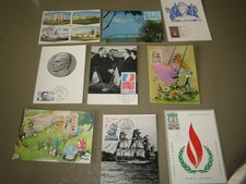 lot 9 cartes 1er jour 1975