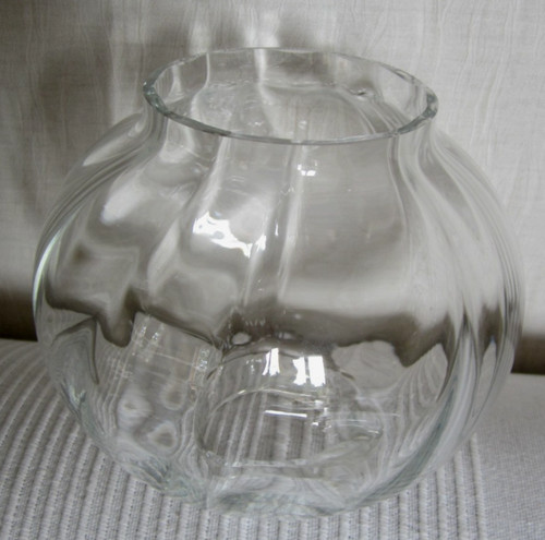 Ancien globe cristal tulipe - cristal,