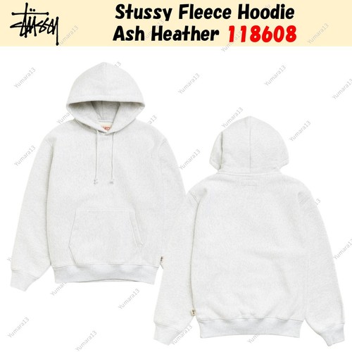Stussy fleece hoodie ash - stussy,