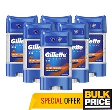 Gillette Sport Triumph Gel Deodorant 48H Max Sweat Protection Bulk Deal 6-Pack
