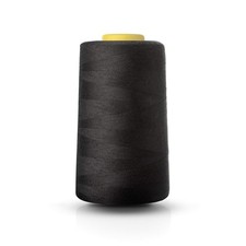 Fil en polyester pour machine à coudre surjeteuse 4544 m de long - Blanc noir...