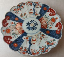 Ancienne assiette / plat, décor fleurs, Imari Japon