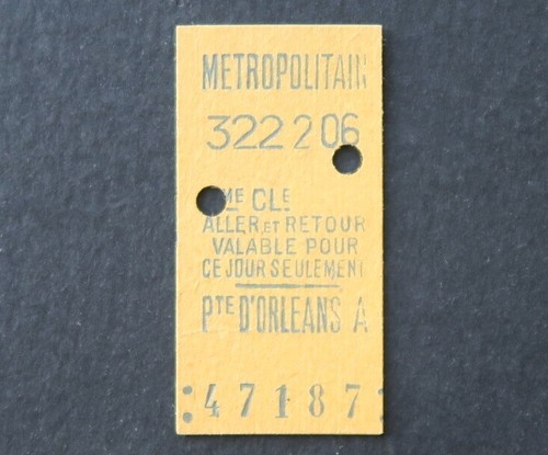 Ancien ticket métro - ancien,
